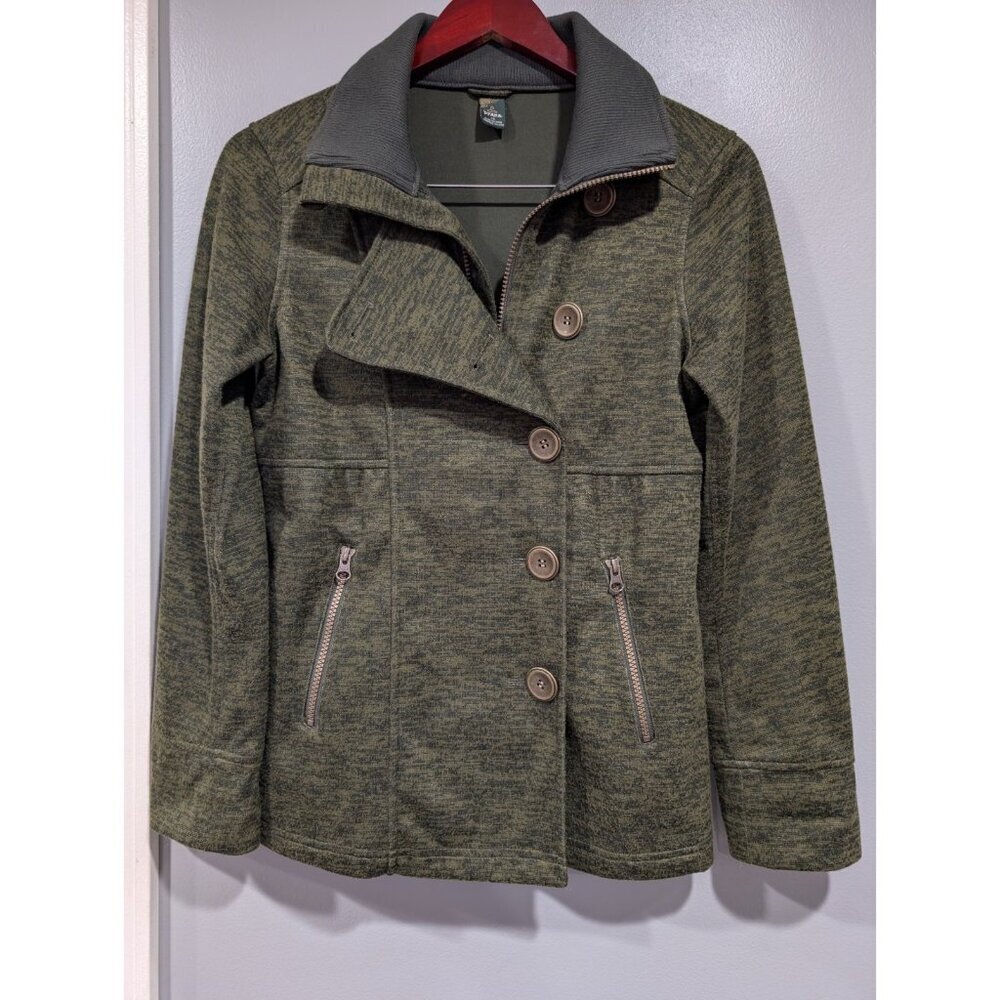 Prana Women's Martina Heathered Green Soft-Shell Jacket Full Zip Military Sz XS - Picture 3 of 16